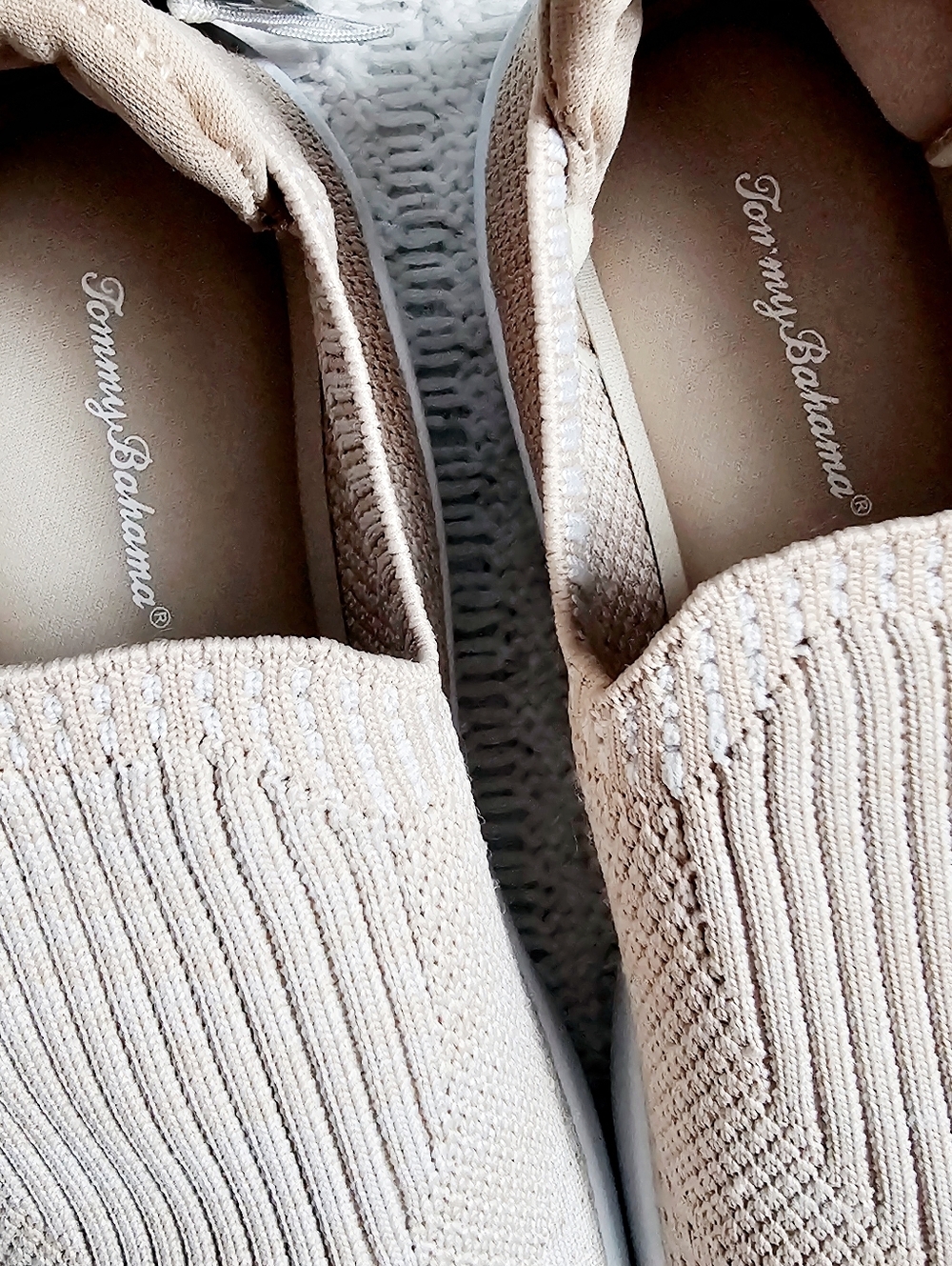 Tommy Bahama Memory Foam Knit Athletic Shoes Neutral Athleisure Stretch Women 10 - Picture 7 of 14